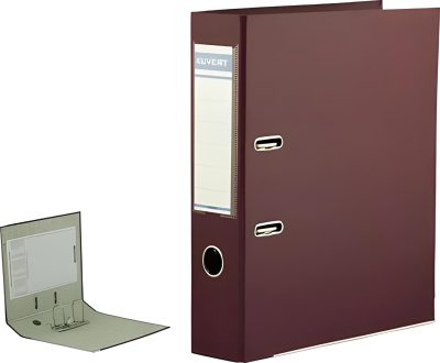 KALAM.KZ - Регистратор А4, 50мм, PVC/Paper, бордовый Kuvert