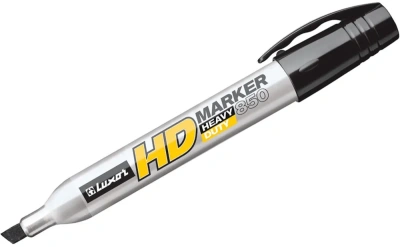 Маркер перманентный 3-7мм, скошенный наконечник, промышленный "Heavy Duty Marker 850", черный, Luxor