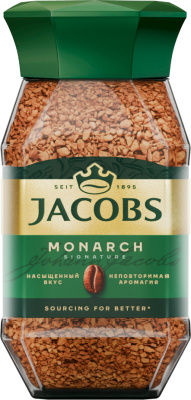Кофе растворимый 47,5 г, JACOBS Monarch, стекло
