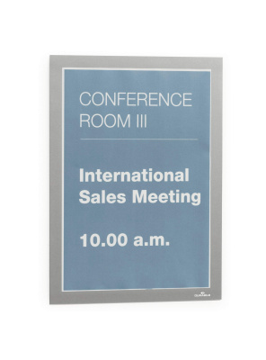 KALAM.KZ - Рамка магнитная, А4, настенная, самоклеющаяся, серебристая Durable