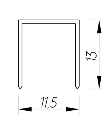 KALAM.KZ - Скобы для степлера №23/13, 70-100л, 1000шт, оцинкованные  KW-trio