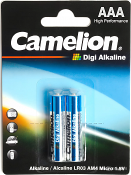 KALAM.KZ - Батарейка AAA,1.5V, Digi Alkaline, 1200 mAh,(блистер 2шт) Camelion