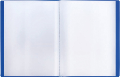 KALAM.KZ - Папка с файлами, 30 файлов, А4, 17мм., 500мкм.,пластик, синяя Стамм