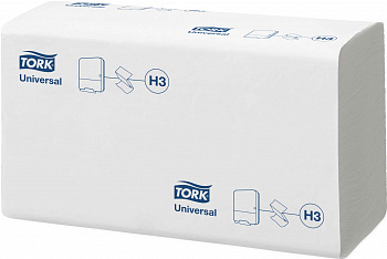 KALAM.KZ - Бумажные полотенца двухслойные 11,5x22,6 см  ZZ,Tork Singlefold H3 Premium ультрамягкие