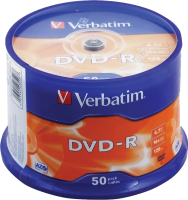 Диск DVD-R  Verbatim 16 x 4.7GB шпин.50 шт.в уп