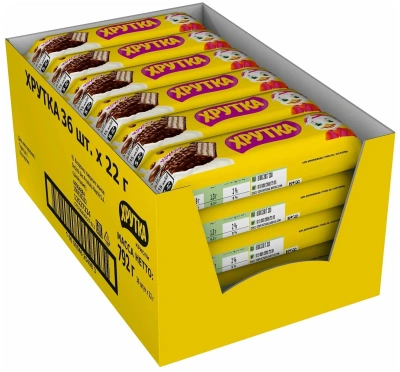 Батончик конфета с вафлей Хрутка 22гр., Криспи