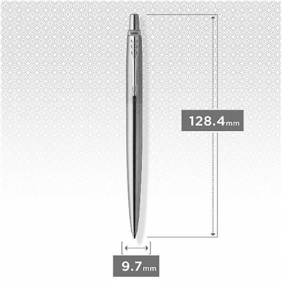 KALAM.KZ - Ручка шариковая Parker Jotter Essential St. Steel CT, 1,0 мм М, синяя 1953170