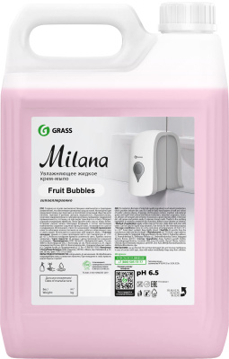 KALAM.KZ - Мыло жидкое 5л Fruit bubbles, в канистре, "Milana"   