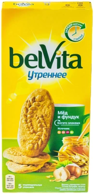 Печенье 225гр, утреннее, с медом и фундуком Belvita