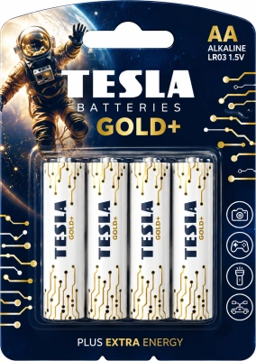 Батарейка AA, 1.5V, Alkaline (блистер 4шт) Tesla Gold