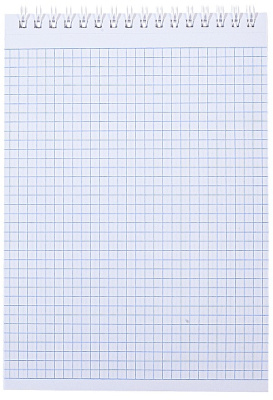 Блокнот 80л, А5, клетка, на гребне, бумвинил. обл,  Metallic мята, "Hatber"