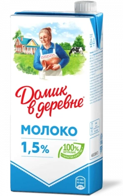 Молоко 0,95л, 1,5 % "Домик в деревне"