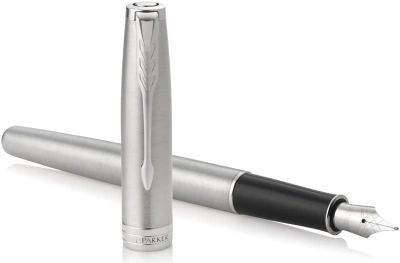 KALAM.KZ - Ручка перьевая Parker Sonnet Entry Point Stainless Steel CT, 0,8 мм F, черная 2146873