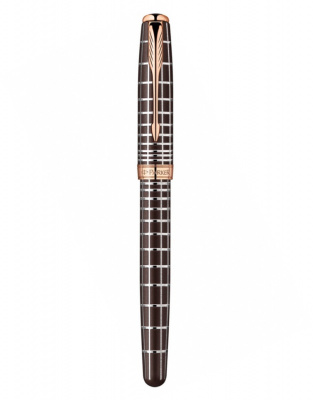KALAM.KZ - Ручка перьевая Parker Sonnet Cisele Decal Brown PGT,  0,7 мм F, синяя 1859480