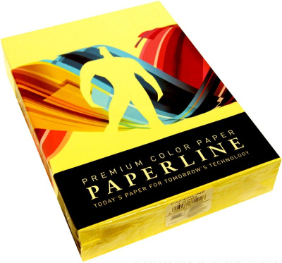 Бумага цветная "Paperline №210", A3, 160гр, 250л, Lemon