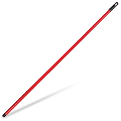 Рукоятка к швабре, щетке, металл., красная 120см