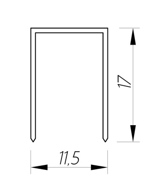 KALAM.KZ - Скобы для степлера №23/17, 130-160л, 1000шт, оцинкованные  KW-trio