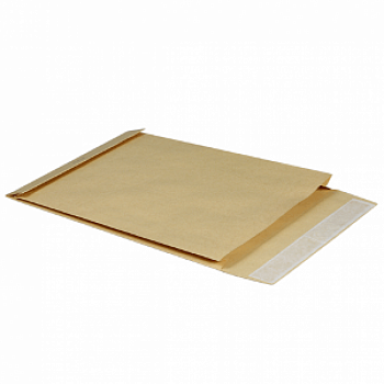 Конверт-пакет 230х330мм,120гр,объемный,коричневый,с отрывной полосой по короткой стороне Blasetti
