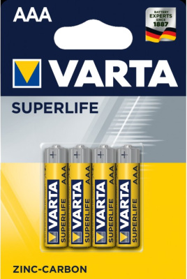 KALAM.KZ - Батарейка AAА, 1.5V, (блистер 4шт) Varta Superlife Micro R03/P