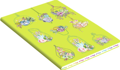 Книга для записей А5, 80л, иск. кожа, BE HAPPY, Эксмо
