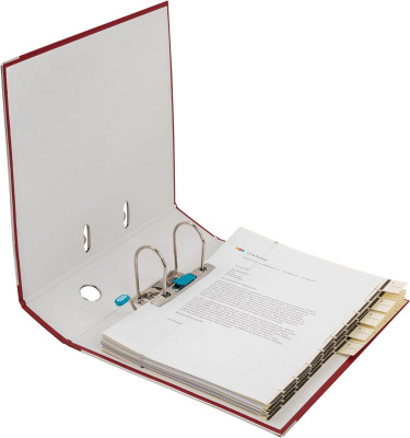 KALAM.KZ - Регистратор A4, 80мм, PVC/Paper, бордовый Hamelin