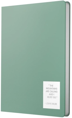 Ежедневник А5, недатированный, 152л., иск кожа, Nuances, эвкалипт, Эксмо