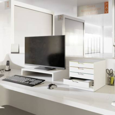 KALAM.KZ - Бокс с выдвижными лотками, 292x280x356мм, 5лотков, белый пластик Durable