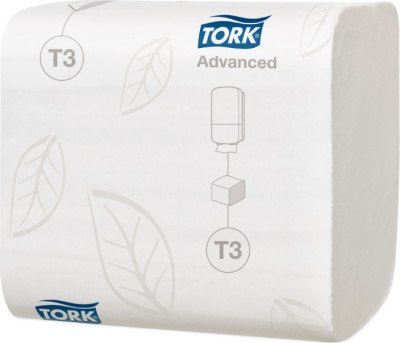 Бумага туалетная 2х-слойная, ZZ-сложение 19смх11смх242л "Advanced Tork" 36 шт в кор Бумага туалетная 2х-слойная, ZZ-сложение 19смх11смх242л "Advanced Tork" 36 шт в кор