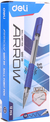 KALAM.KZ - Ручка шариковая DELI "Arrow" Q1730, 1 мм, синяя