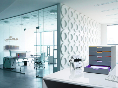 KALAM.KZ - Бокс с выдвижными лотками, 292x280x356мм, 5лотков, серый пластик Durable