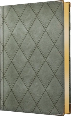 Ежедневник А5, датированный, 176л, иск. кожа(Diamond), серый, Эксмо