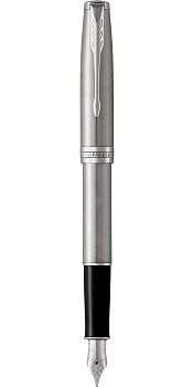 KALAM.KZ - Ручка перьевая Parker Sonnet Stainless Steel CT, 0,8 мм F, черная 1931509