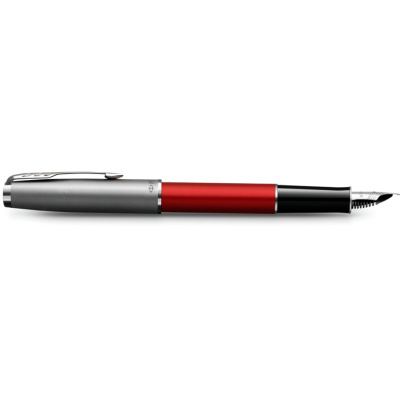 KALAM.KZ - Ручка перьевая Parker Sonnet Sand Blasted Metal-Red Lacquer, 0,8 мм F, черная 2146736