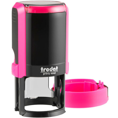 KALAM.KZ - Оснастка круглая d42мм, для штампа 4642 с подушкой, фуксия Trodat с крышкой