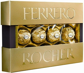 KALAM.KZ - Конфеты Ferrero Rosche 125гр.,10шт в коробке из молочного шоколада