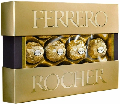 Конфеты Ferrero Rosche 125гр.,10шт в коробке из молочного шоколада