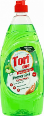 Средство для мытья посуды 900мл, "Tori" Яблоко