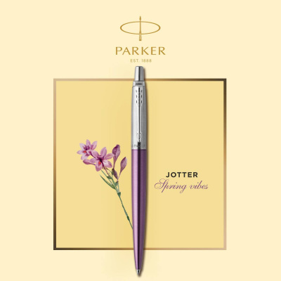 KALAM.KZ - Ручка шариковая Parker Jotter Victoria Violet Chrome CT, 1,0 мм М, синяя 1953244