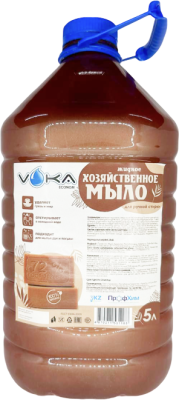 Мыло хозяйственное 72%  5л жидкое, в бутылке, Voka