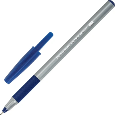 Ручка шариковая 0.7мм, синяя, корпус корпус серый, линия письма 0,35 Brauberg i stick point