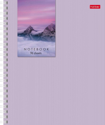 Тетрадь "Hatber", 96л, А5, клетка, многоцв. срез, ламин., на гребне, Прикосновение к природе