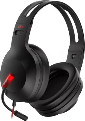 KALAM.KZ - Гарнитура Edifier, G1, Тип крепления: Дуговые, Микрофон, USB, RGB, Длина кабеля, 2.5 м, Чёрный