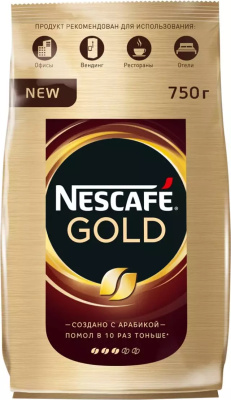 Кофе растворимый 750 г, Nescafe Gold  м/у