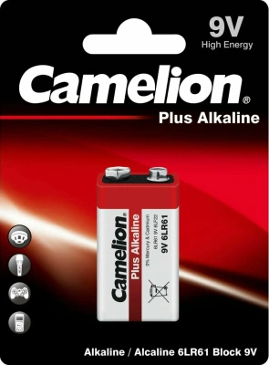 Батарейка 6LR61-BP1, 9V, CAMELION Plus Alkaline