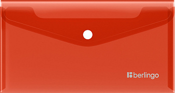KALAM.KZ - Папка-конверт на кнопке C6, 0,20 мм., "No Secret" красная Berlingo