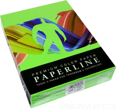 Бумага цветная "Paperline №230", A3, 160гр, 250л, Parrot салатовый