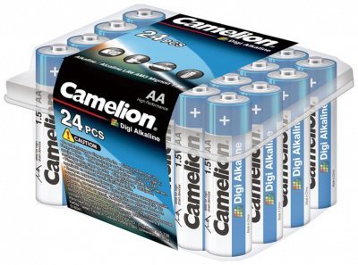 Батарейка, AA, 1.5V, Digi Alkaline, (Пластиковый кейс  24шт) Camelion