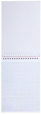 Блокнот 80л, А5, клетка, на гребне, бумвинил. обл,  Metallic мята, "Hatber"