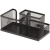 KALAM.KZ - Подставка для канц.принадлежностей, 3 отдела, черная, сетчатая, металл Стамм