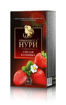 KALAM.KZ - Чай черный, 25 пакетиков Принцесса Нури "Спелая клубника"
